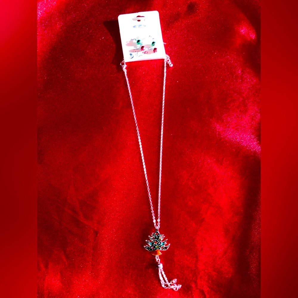 Christmas ear ring and necklaces set
